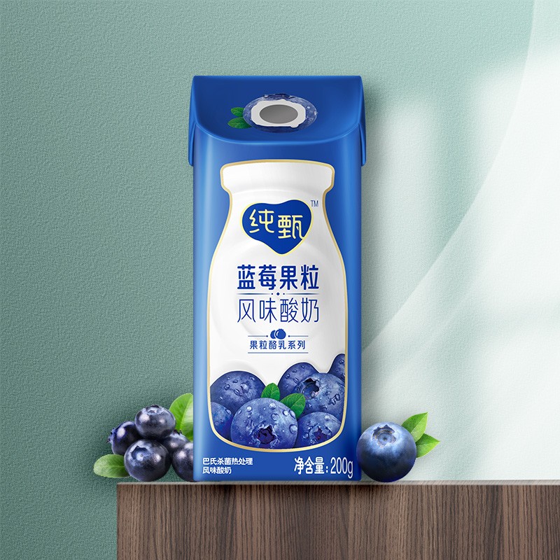蒙牛纯甄蓝莓果粒风味酸奶 200g*10