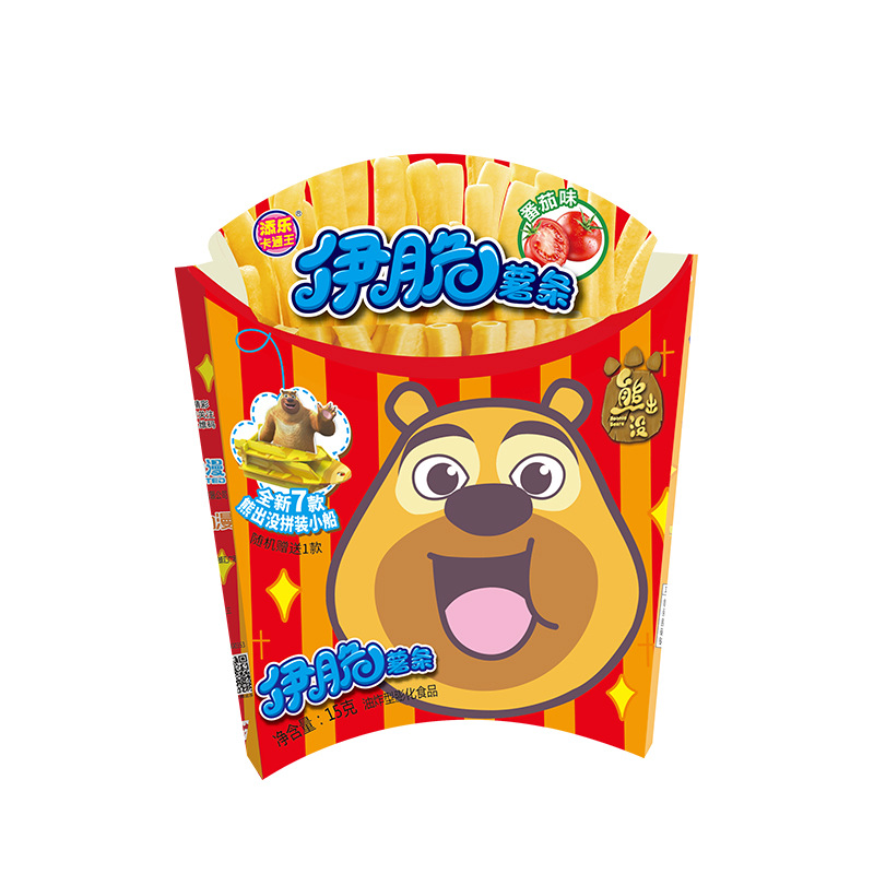添乐卡通王熊出没伊脆薯条15g 番茄味