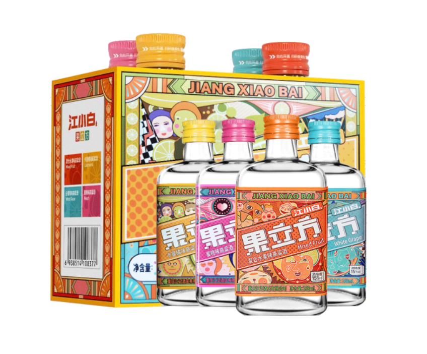 江小白 果立方15-23度果味酒 168ml/瓶