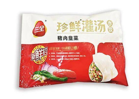 三全400g珍鲜灌汤水饺猪肉韭菜400g*20袋