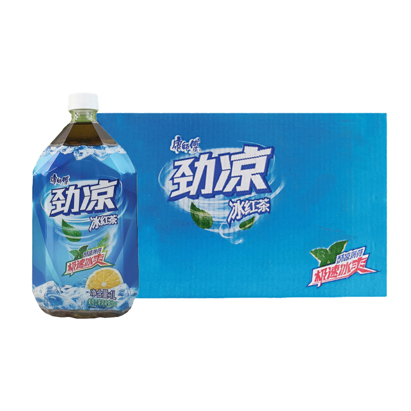 康师傅冰红茶劲凉薄荷味1L*12瓶