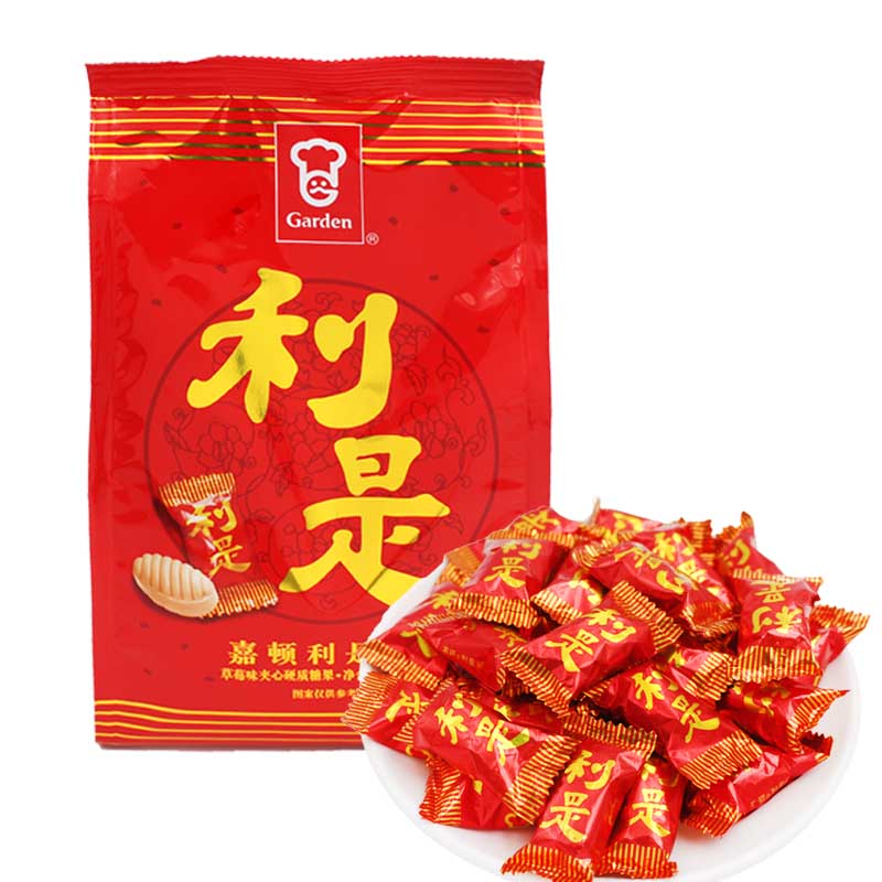 嘉顿利是糖300g单包年货休闲零食糖果【整箱20包】