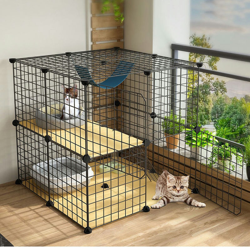 猫笼子家用猫咪别墅超大自由空间带厕所一体猫窝空笼幼猫室内铁笼