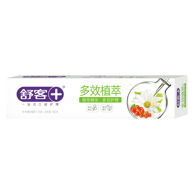 舒客多效植萃牙膏180g