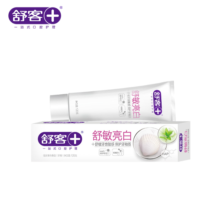 舒客小苏打亮齿臻白牙膏160g