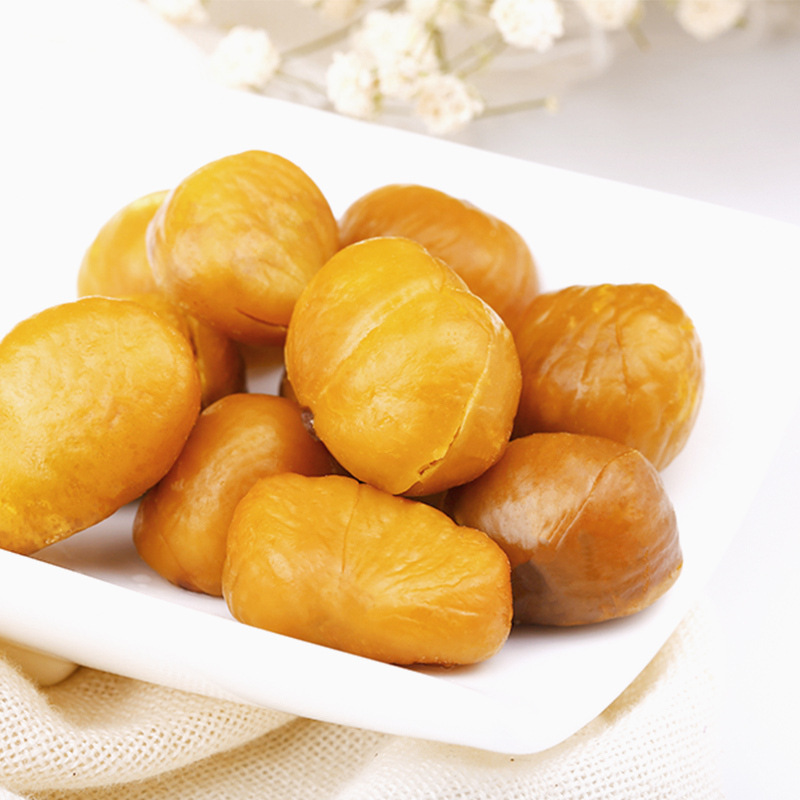 百草味板栗仁80g 原味甘栗仁香甜毛栗子熟制板栗仁即食休闲零食品